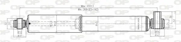 Handler.Part Shock absorber OPEN PARTS SAB816031 1