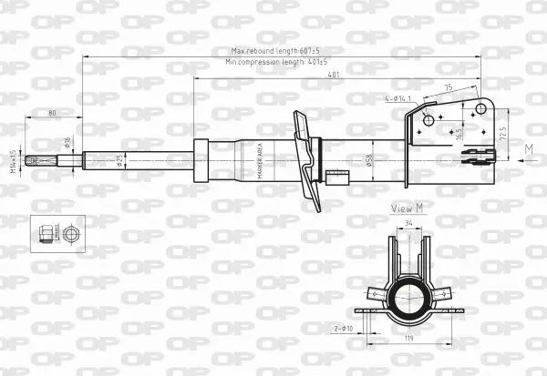 Handler.Part Shock absorber OPEN PARTS SAB817731 1