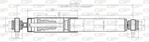 Handler.Part Shock absorber OPEN PARTS SAB819132 1