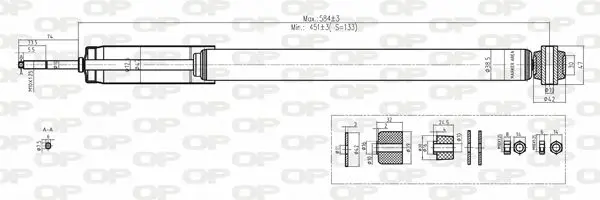 Handler.Part Shock absorber OPEN PARTS SAB819232 1