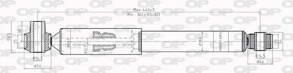 Handler.Part Shock absorber OPEN PARTS SAB820032 1