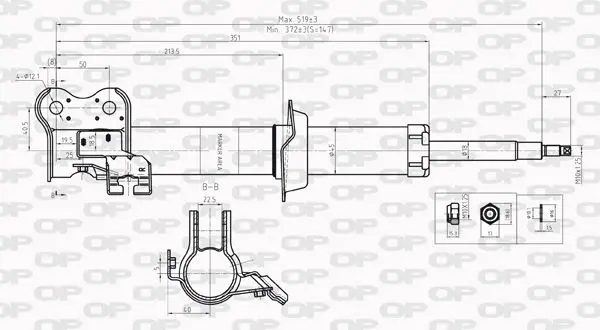 Handler.Part Shock absorber OPEN PARTS SAB820931 1