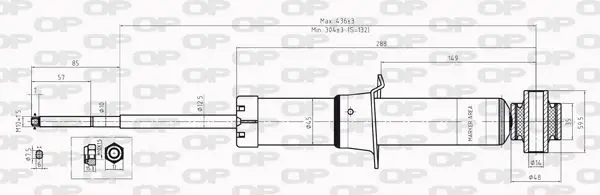 Handler.Part Shock absorber OPEN PARTS SAB822332 1