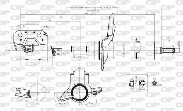 Handler.Part Shock absorber OPEN PARTS SAB823431 1