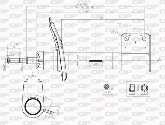 Handler.Part Shock absorber OPEN PARTS SAB823531 1