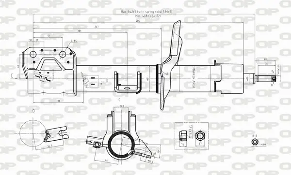 Handler.Part Shock absorber OPEN PARTS SAB823831 1