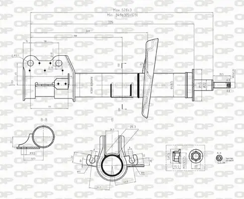 Handler.Part Shock absorber OPEN PARTS SAB823931 1