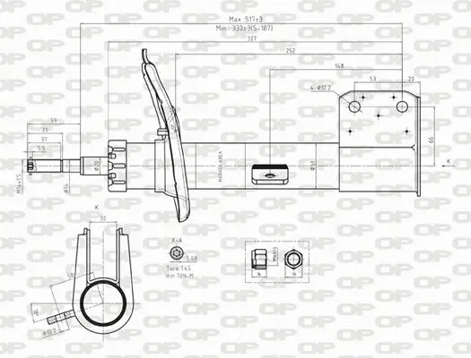 Handler.Part Shock absorber OPEN PARTS SAB824231 1