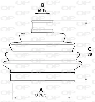 Handler.Part Bellow set, drive shaft OPEN PARTS SJK701800 2