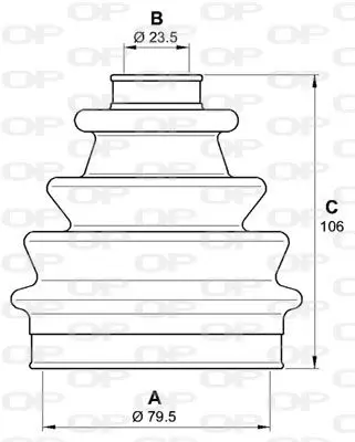 Handler.Part Bellow set, drive shaft OPEN PARTS SJK704900 2