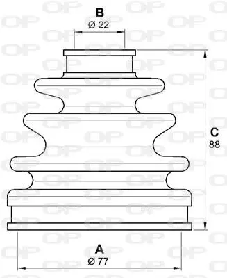 Handler.Part Bellow set, drive shaft OPEN PARTS SJK707300 2