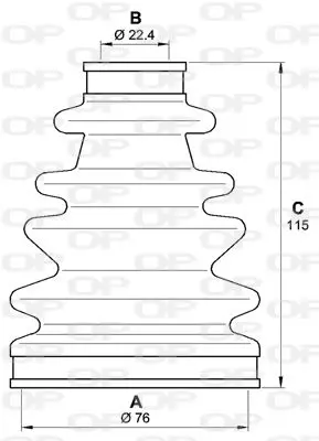 Handler.Part Bellow set, drive shaft OPEN PARTS SJK707900 2