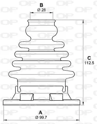 Handler.Part Bellow set, drive shaft OPEN PARTS SJK700000 2