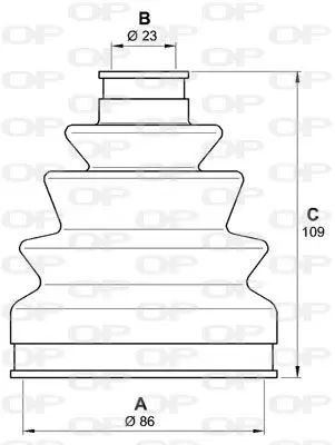 Handler.Part Bellow set, drive shaft OPEN PARTS SJK711300 2