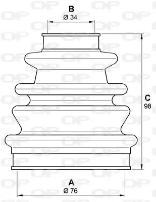 Handler.Part Bellow set, drive shaft OPEN PARTS SJK701400 2