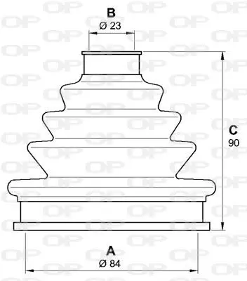 Handler.Part Bellow set, drive shaft OPEN PARTS SJK702300 1