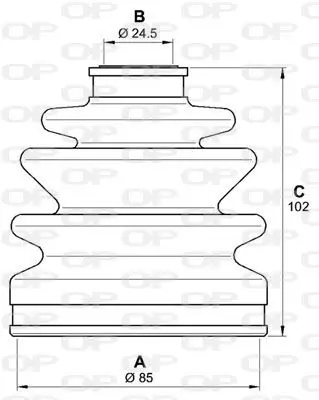 Handler.Part Bellow set, drive shaft OPEN PARTS SJK702300 2