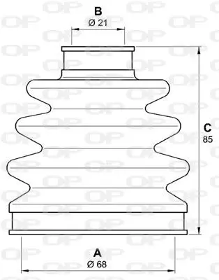 Handler.Part Bellow set, drive shaft OPEN PARTS SJK714100 2