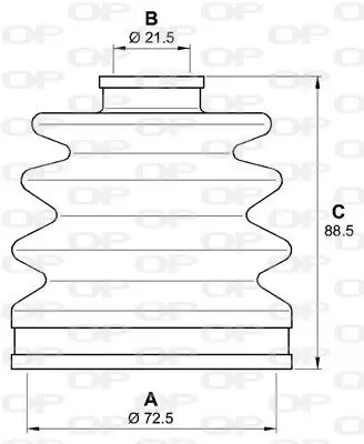 Handler.Part Bellow set, drive shaft OPEN PARTS SJK703900 2