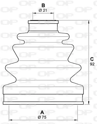 Handler.Part Bellow set, drive shaft OPEN PARTS SJK704400 2