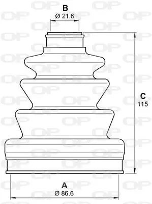 Handler.Part Bellow set, drive shaft OPEN PARTS SJK705600 2