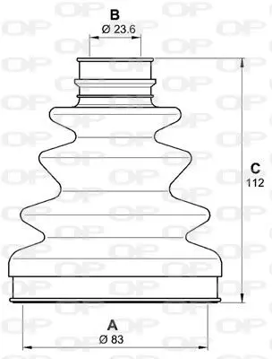 Handler.Part Bellow set, drive shaft OPEN PARTS SJK706000 2