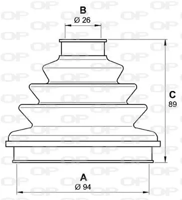 Handler.Part Bellow set, drive shaft OPEN PARTS SJK708900 2