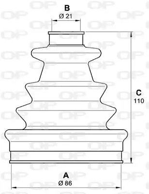 Handler.Part Bellow set, drive shaft OPEN PARTS SJK709500 2