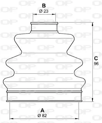 Handler.Part Bellow set, drive shaft OPEN PARTS SJK709600 2