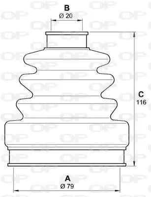 Handler.Part Bellow set, drive shaft OPEN PARTS SJK711700 1