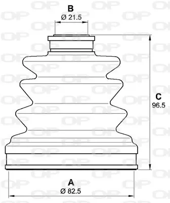 Handler.Part Bellow set, drive shaft OPEN PARTS SJK711700 2