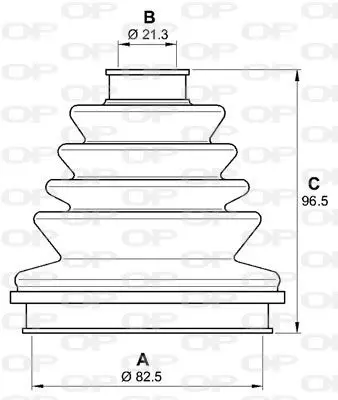 Handler.Part Bellow set, drive shaft OPEN PARTS SJK724500 2