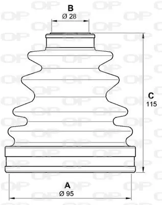 Handler.Part Bellow set, drive shaft OPEN PARTS SJK715000 2