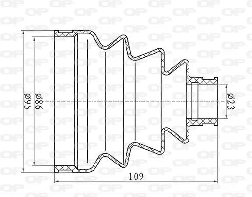 Handler.Part Bellow set, drive shaft OPEN PARTS SJK716500 2