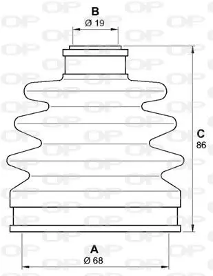 Handler.Part Bellow set, drive shaft OPEN PARTS SJK717200 2