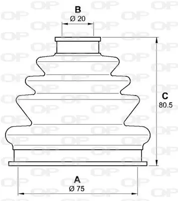 Handler.Part Bellow set, drive shaft OPEN PARTS SJK720600 2