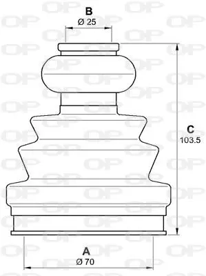 Handler.Part Bellow set, drive shaft OPEN PARTS SJK721400 2