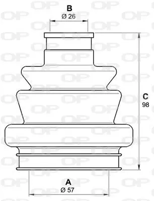 Handler.Part Bellow set, drive shaft OPEN PARTS SJK721500 2