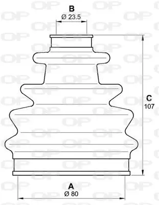 Handler.Part Bellow set, drive shaft OPEN PARTS SJK726700 2