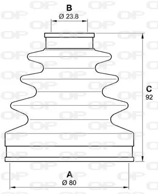 Handler.Part Bellow set, drive shaft OPEN PARTS SJK727000 2