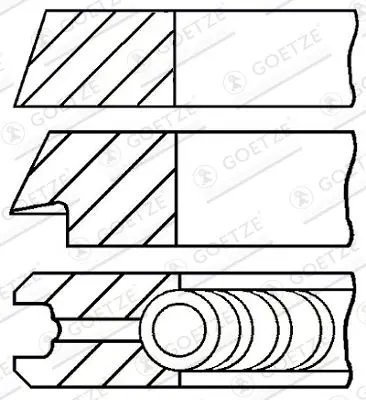 Handler.Part Piston ring kit GOETZE 0810940010 1