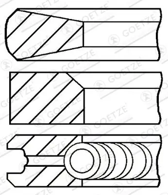 Handler.Part Piston ring kit GOETZE 0817160010 1