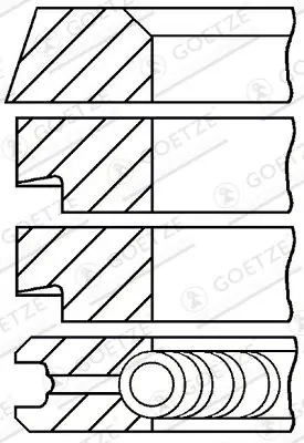 Handler.Part Piston Ring Kit GOETZE 0817630000 1