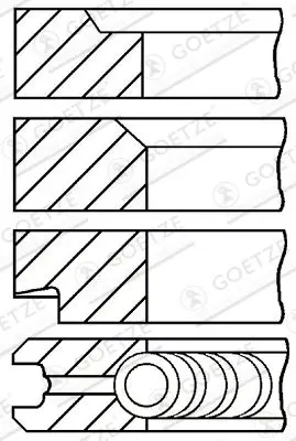 Handler.Part Piston ring kit GOETZE 0834710010 1