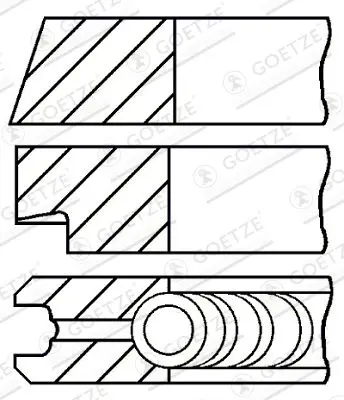 Handler.Part Piston ring kit GOETZE 0839460710 1