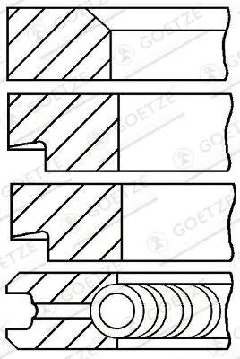 Handler.Part Piston ring kit GOETZE 0839630010 1