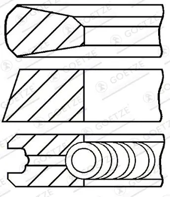 Handler.Part Piston ring kit GOETZE 0843250000 1