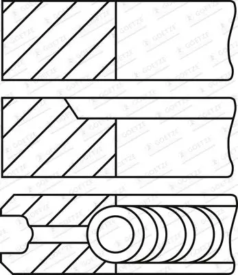 Handler.Part Piston ring kit GOETZE 0850160000 2