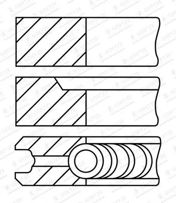 Handler.Part Piston ring kit GOETZE 0850160000 1