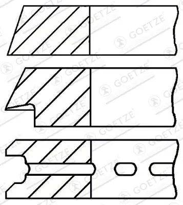 Handler.Part Piston Ring Kit GOETZE 0899070500 1